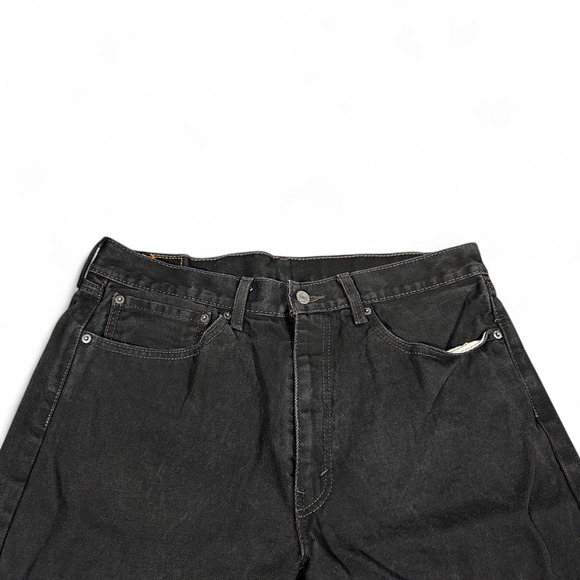 Levis Jeans Mens 36x32 Black Regular Fit Straight Leg Classic Cotton Denim - Picture 3 of 10